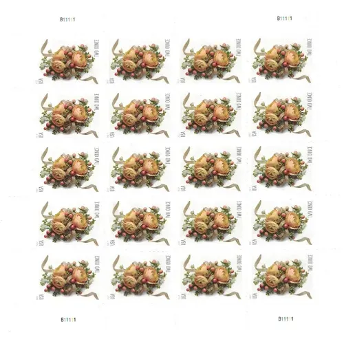 Celebration Corsage 2017 - 5 Sheets 100 Pcs Unused Stamps for Mailing